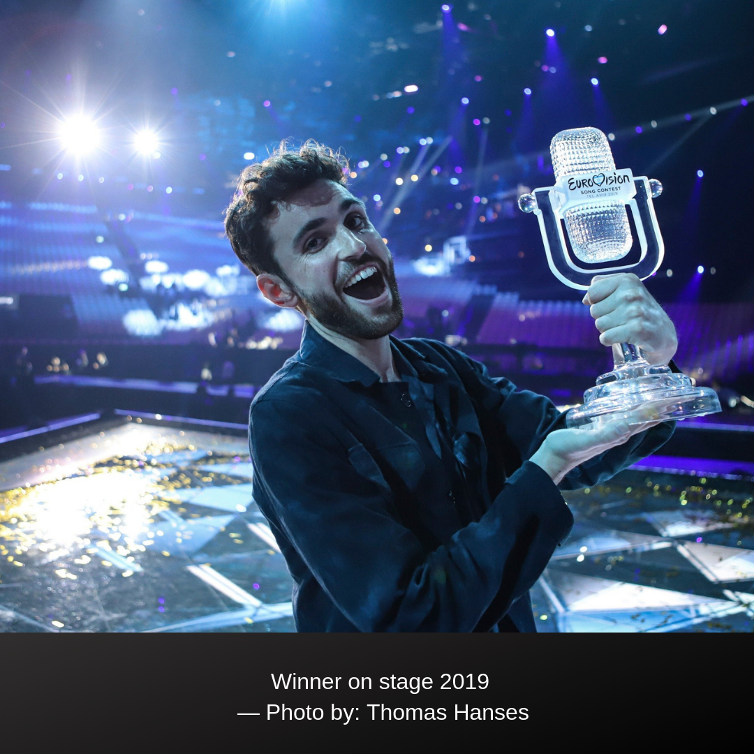 dutch-eurovision-winner-on-stage- Dutch Win the Eurovision Contest After 44 Years