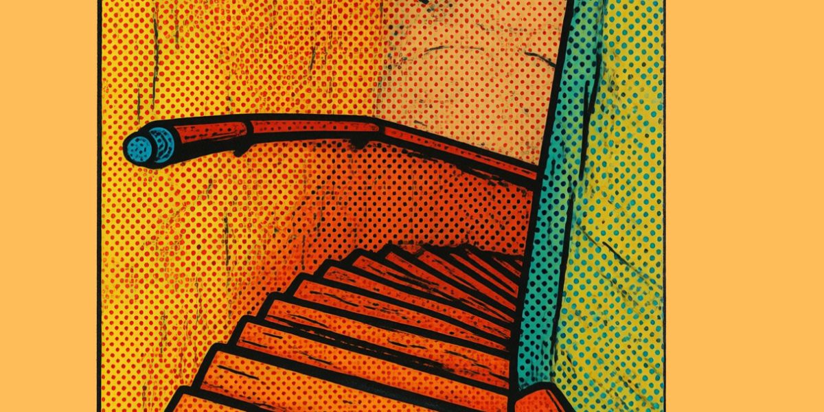 Steep stairs - pop art style