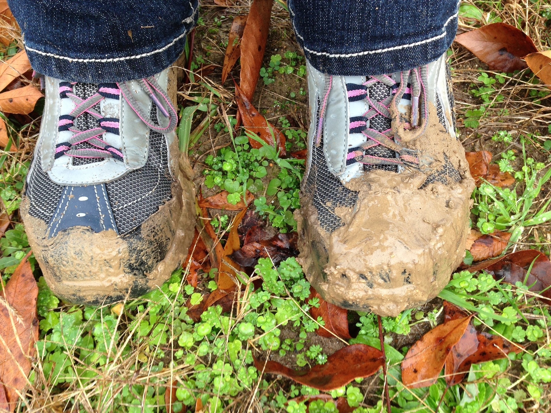 muddy shoes